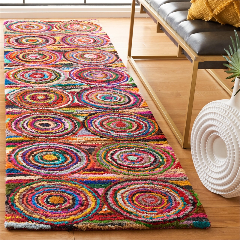 Safavieh Nantucket Pink Contemporary Rug - Runner 2'3