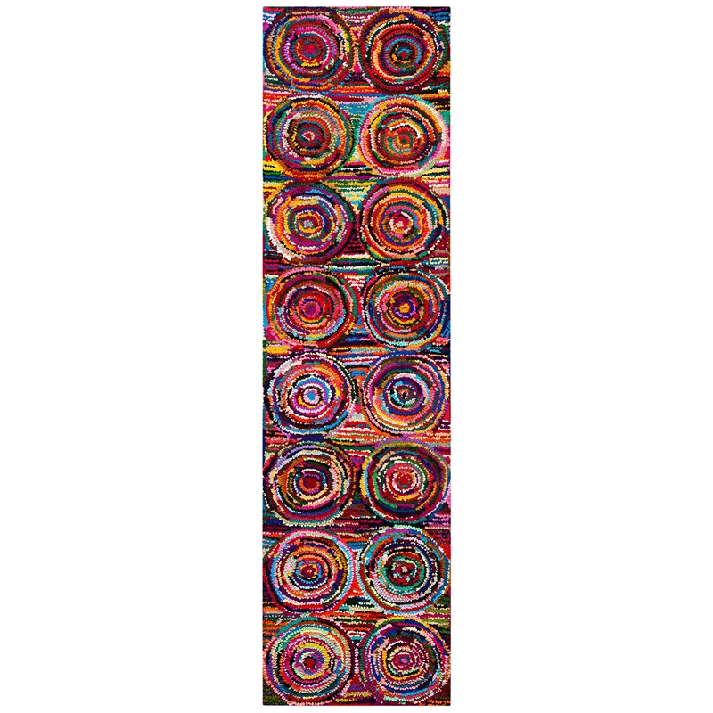 Safavieh Nantucket Pink Contemporary Rug - Runner 2'3