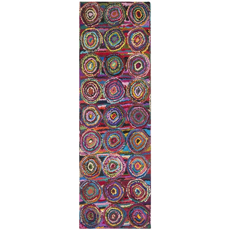 Safavieh Nantucket Pink Contemporary Rug - Runner 2'3