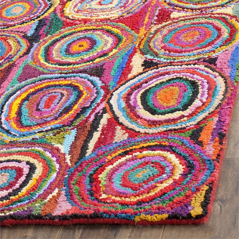 Safavieh Nantucket Pink Contemporary Rug - Runner 2'3