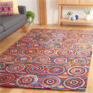 Safavieh Nantucket Pink Contemporary Rug - Square 6'