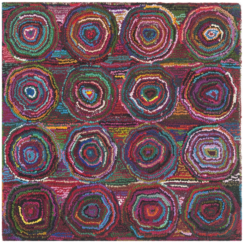 Safavieh Nantucket Pink Contemporary Rug - Square 8'