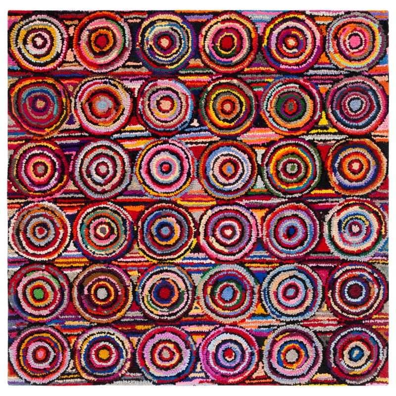 Safavieh Nantucket Pink Contemporary Rug - Square 8'
