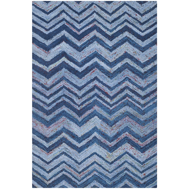 Safavieh Nantucket Blue Contemporary Rug - 6' x 9'