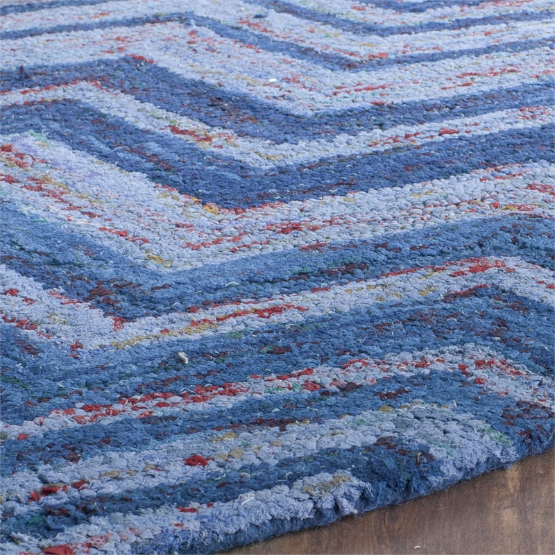 Safavieh Nantucket Blue Contemporary Rug - Round 4'