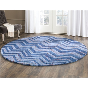 Safavieh Nantucket Blue Contemporary Rug - Round 6'