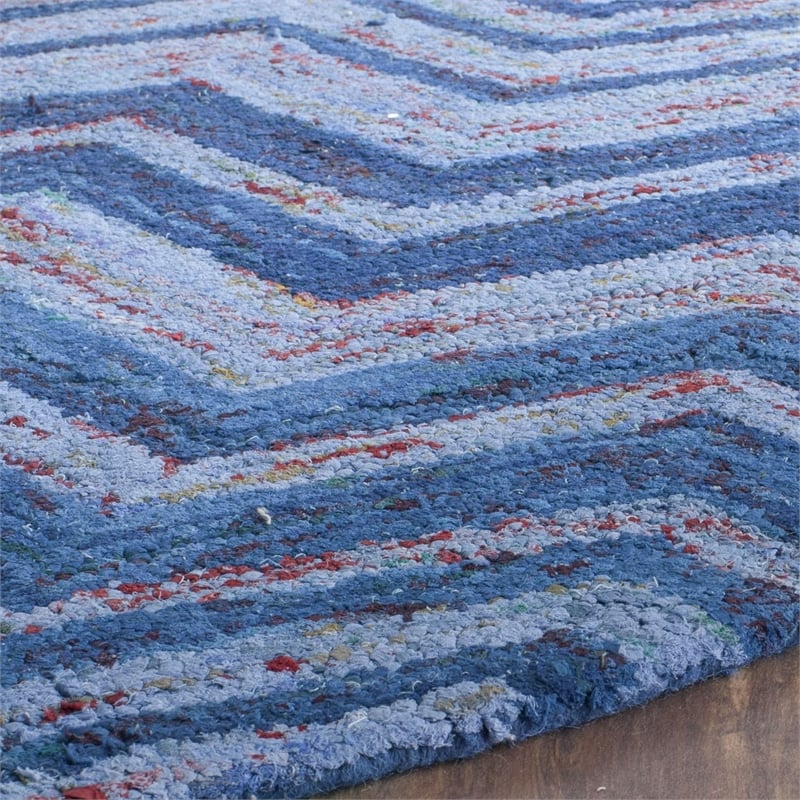 Safavieh Nantucket Blue Contemporary Rug - Round 6'