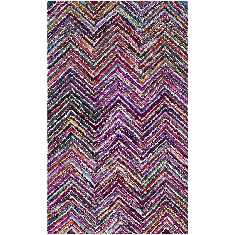 Safavieh Nantucket 4' X 6' Polyester Hand Tufted Rug In Blue