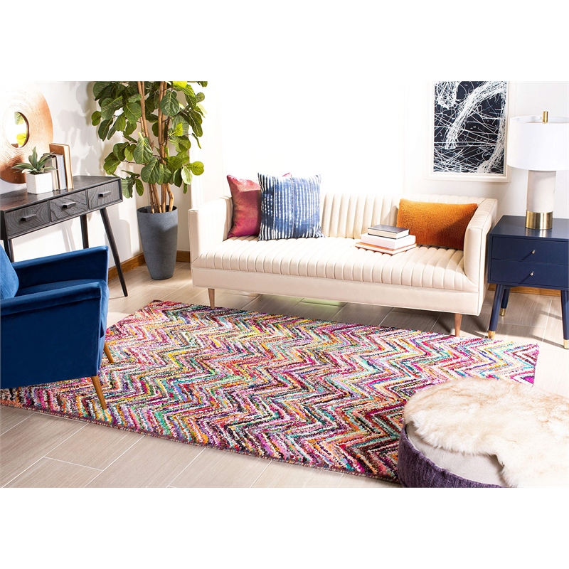 Safavieh Nantucket 4' X 6' Polyester Hand Tufted Rug In Blue