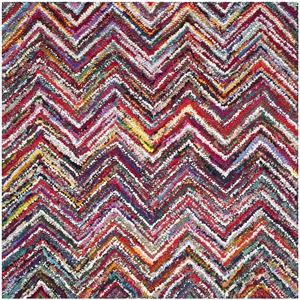 Safavieh Nantucket 4' X 4' Square Polyester Hand Tufted Rug In Blue