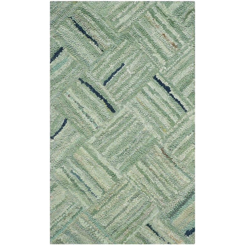 Safavieh Nantucket Green Contemporary Rug - Runner 2'3