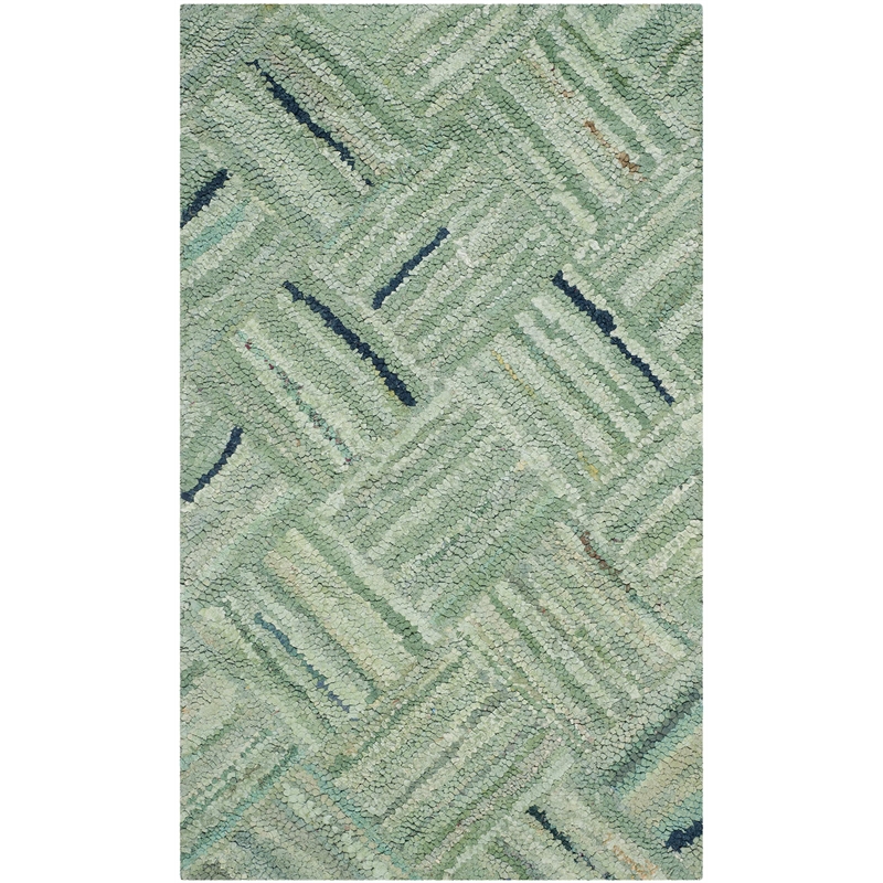 Safavieh Nantucket Green Contemporary Rug - Runner 2'3