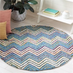 Safavieh Nantucket Beige Contemporary Rug - Round 4'