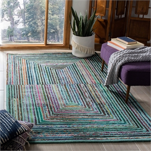 Safavieh Nantucket Teal Contemporary Rug - Square 4'