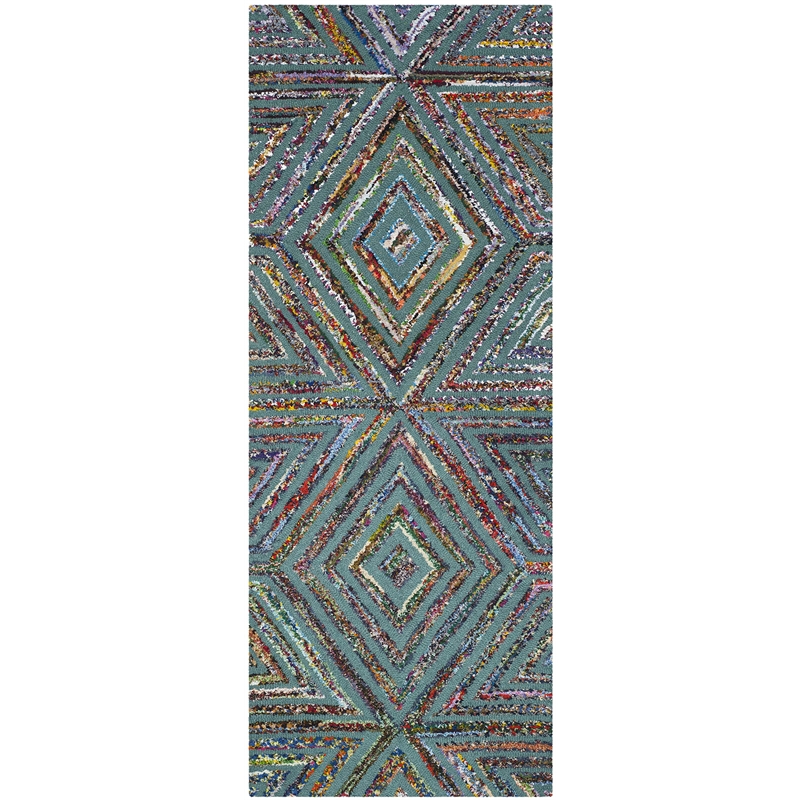 Safavieh Nantucket Blue Contemporary Rug - Runner 2'3