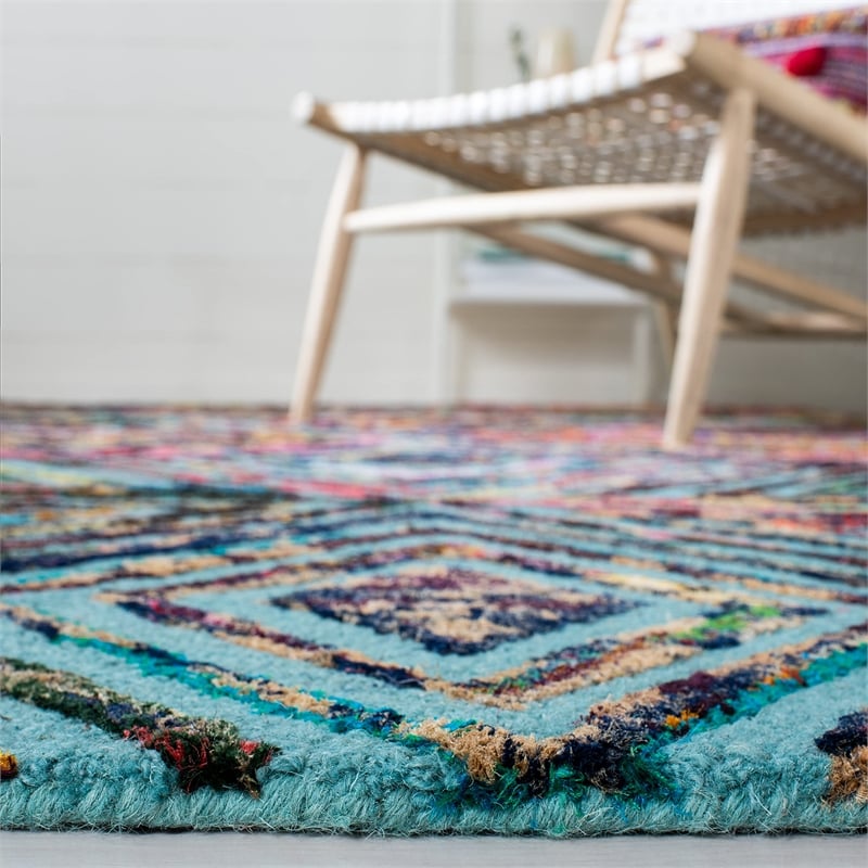Safavieh Nantucket Blue Contemporary Rug - Runner 2'3