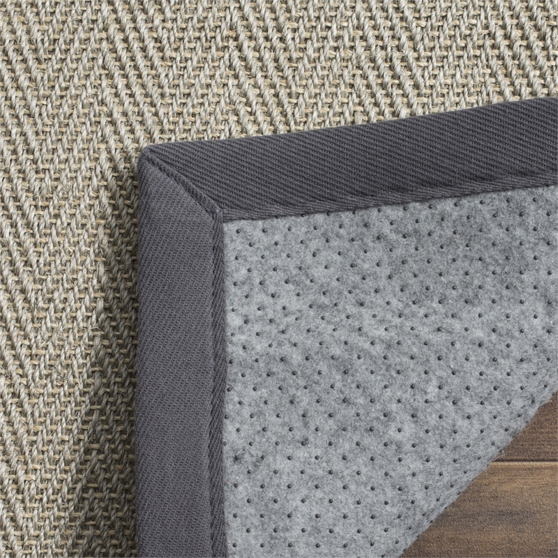 Safavieh Natural Fiber Grey Brown Area Rug - Runner 2'6