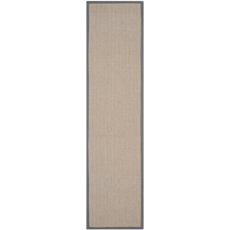 Safavieh Natural Fiber Grey Brown Area Rug - Runner 2'6