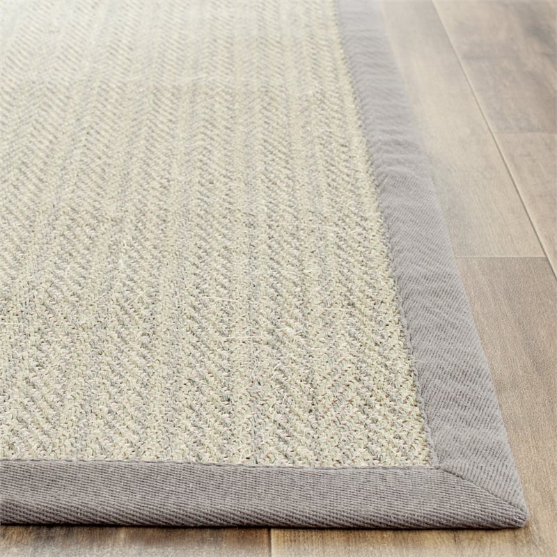 Safavieh Natural Fiber Grey Brown Area Rug - Runner 2'6