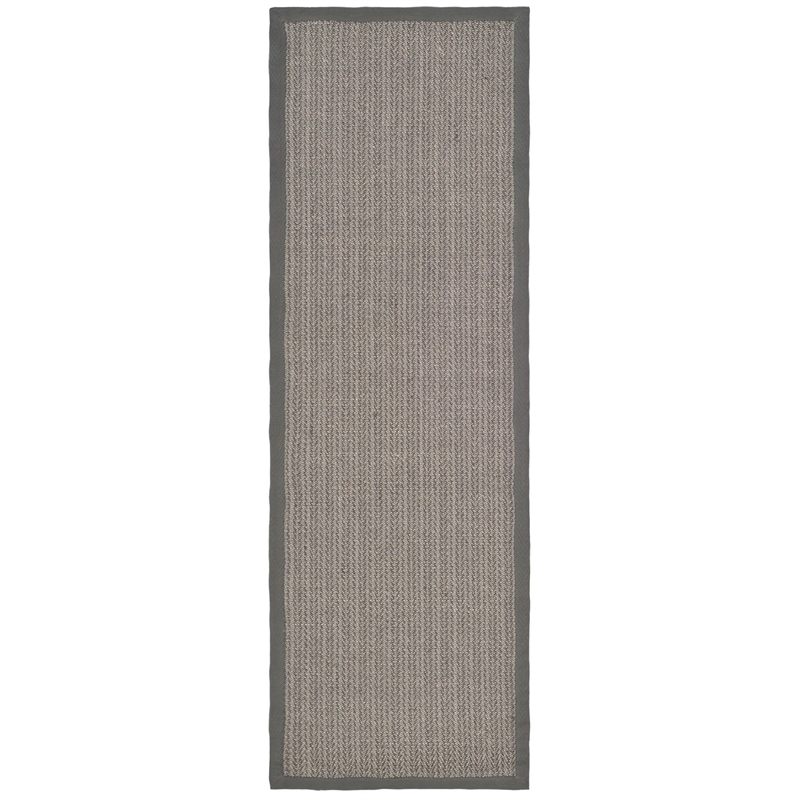 Safavieh Natural Fiber Grey Brown Area Rug - Runner 2'6