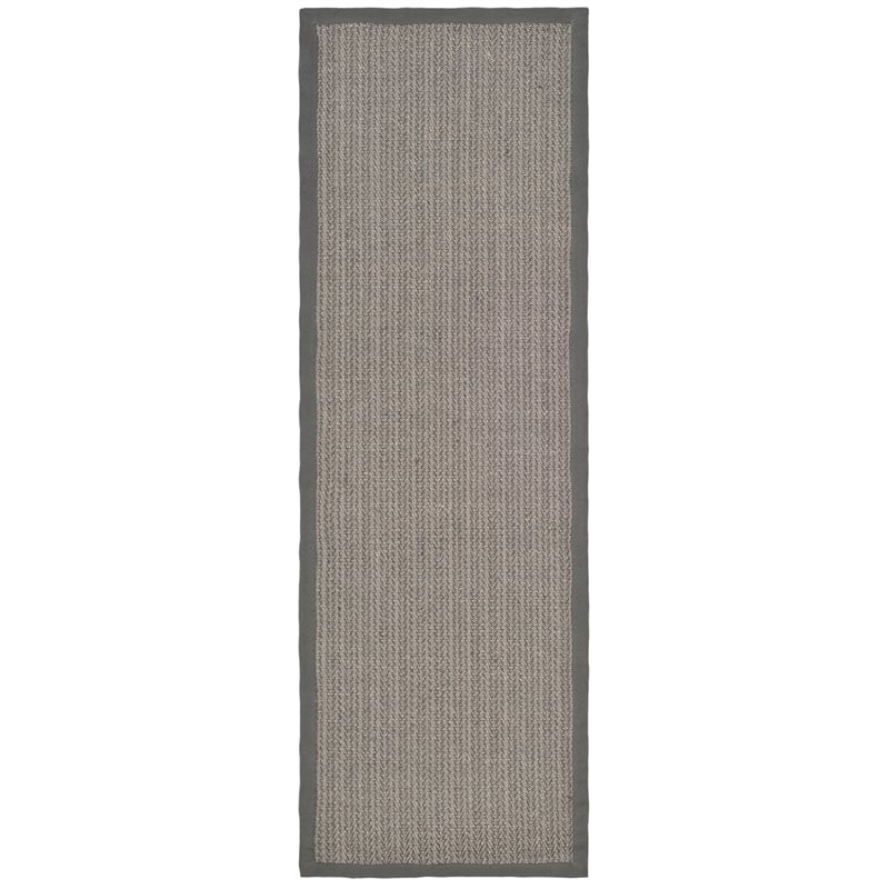 Safavieh Natural Fiber Grey Brown Area Rug - Runner 2'6