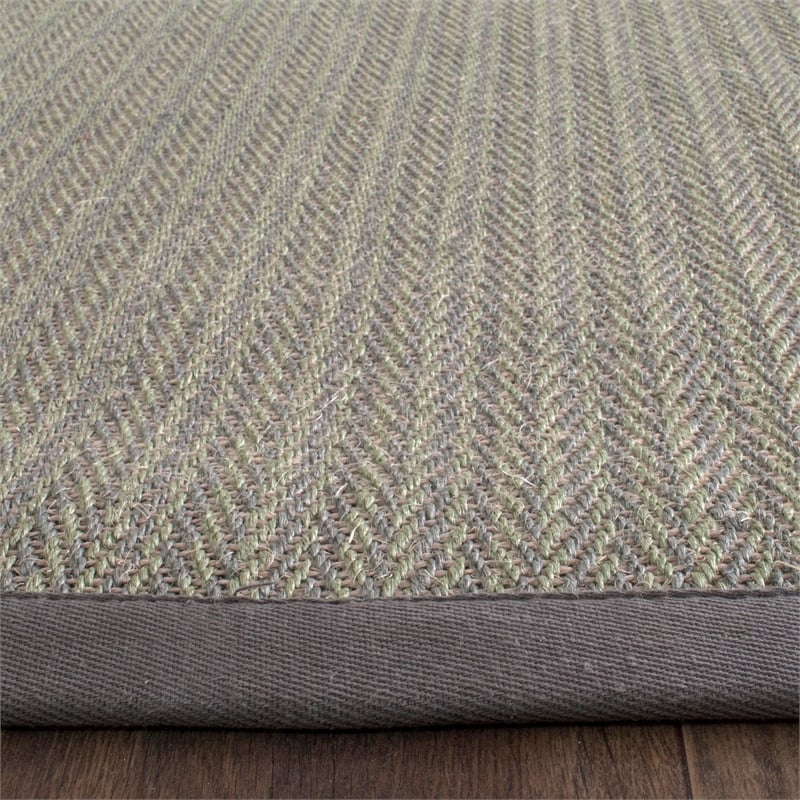 Safavieh Natural Fiber Grey Brown Area Rug - Runner 2'6