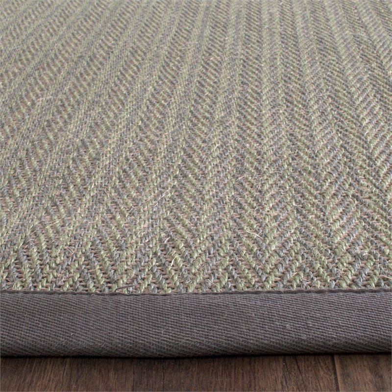 Safavieh Natural Fiber Grey Brown Area Rug - Runner 2'6