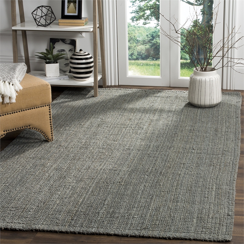 Safavieh Natural Fiber Grey Area Rug - Square 5'