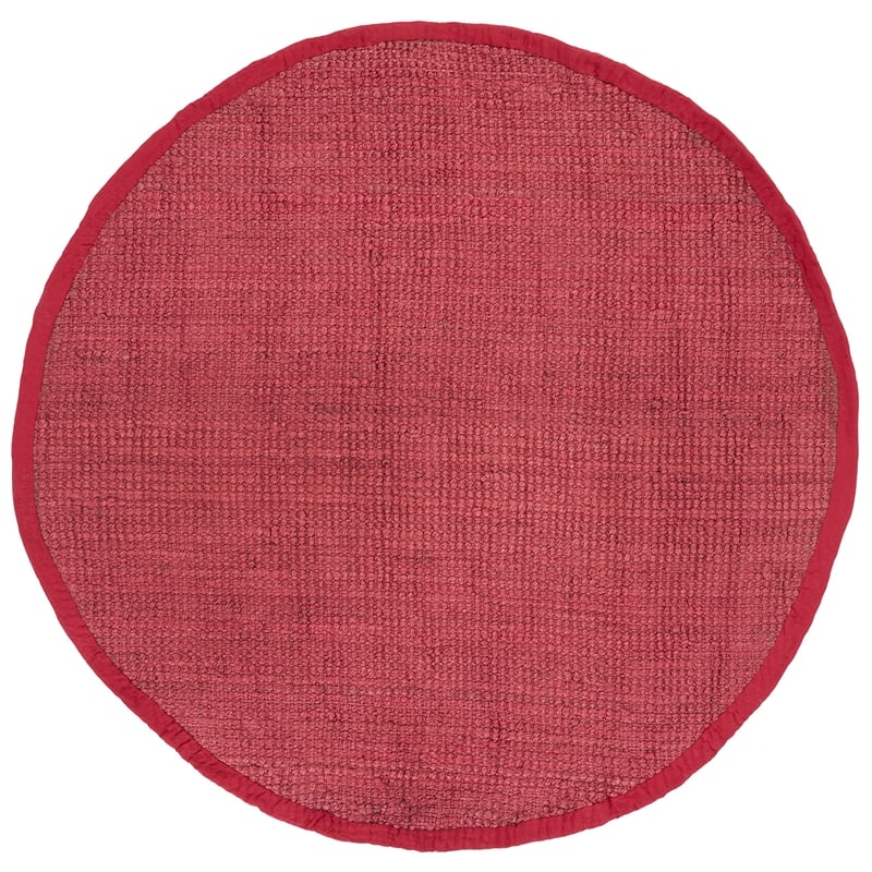 Safavieh Natural Fiber Red Area Rug - Round 4'