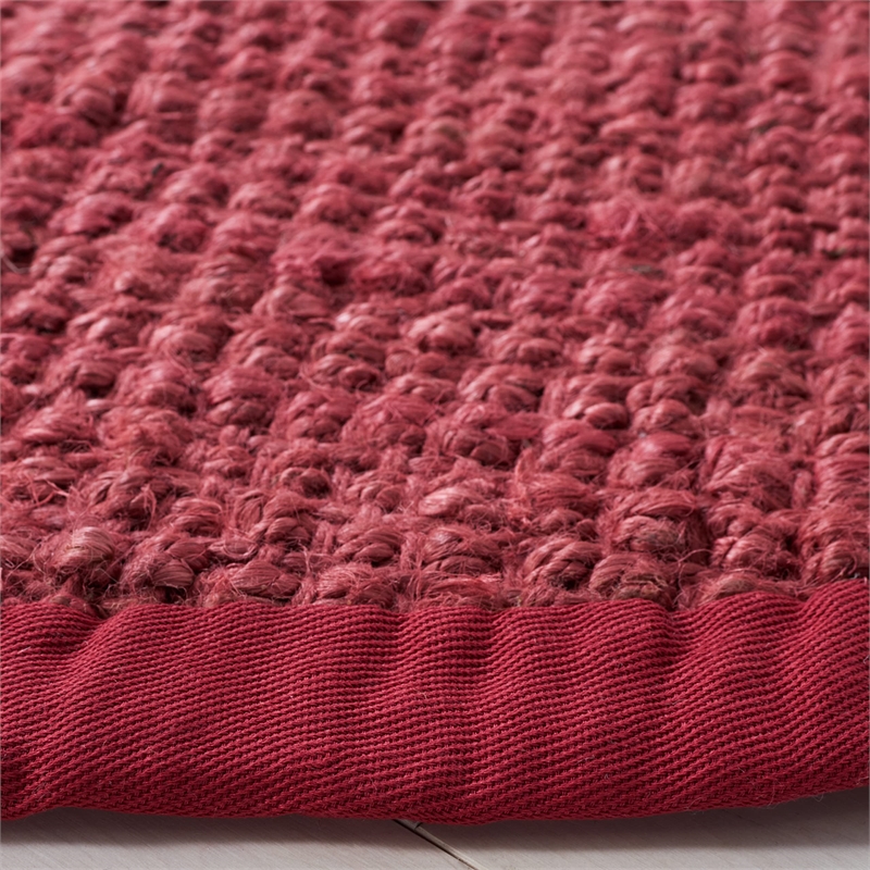 Safavieh Natural Fiber Red Area Rug - Round 4'