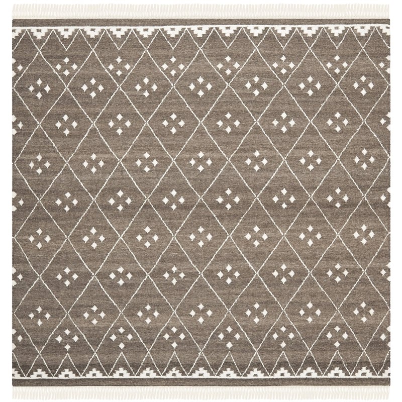 Safavieh Natural Kilim Brown Area Rug - Square 5'