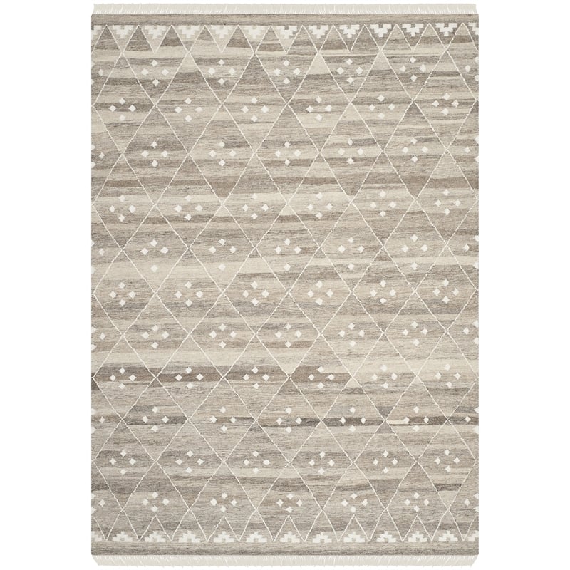 Safavieh Kilim Hand Woven Rug 10' x 14' in Natural and Ivory