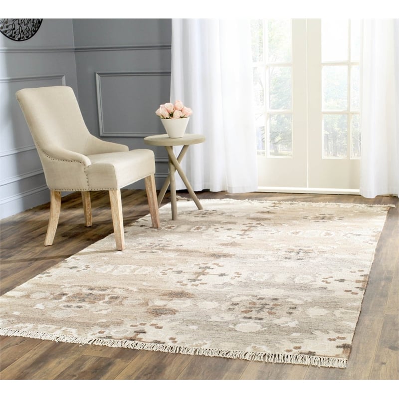 Safavieh Natural Kilim Grey Area Rug - 4' x 6'