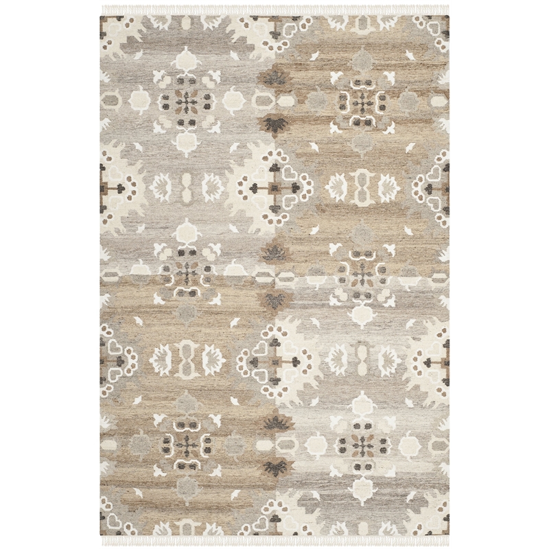 Safavieh Natural Kilim Grey Area Rug - 6' x 9'