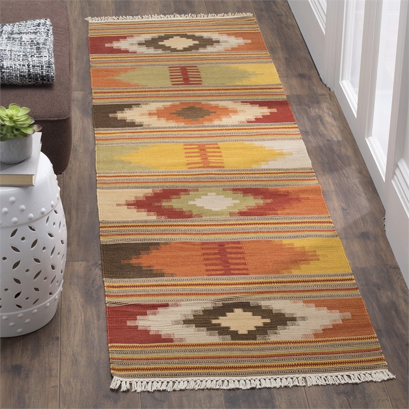 Safavieh Kilim Red Contemporary Rug - Runner 2'3