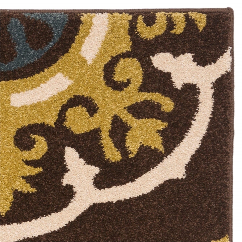 Safavieh Newbury Brown Floral Rug - 3' x 5'