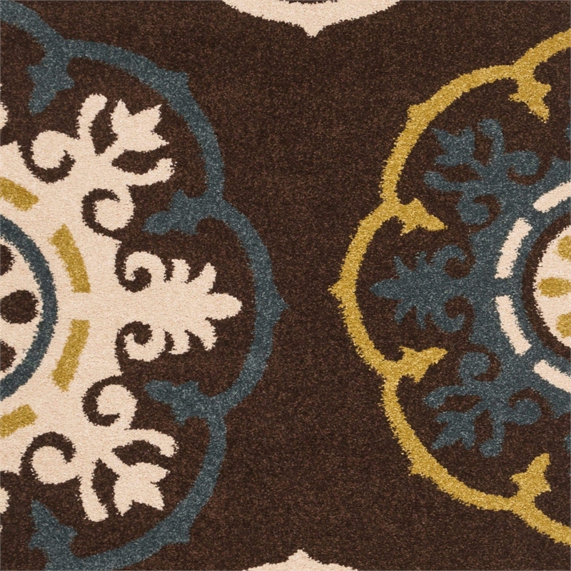 Safavieh Newbury Brown Floral Rug - 3' x 5'