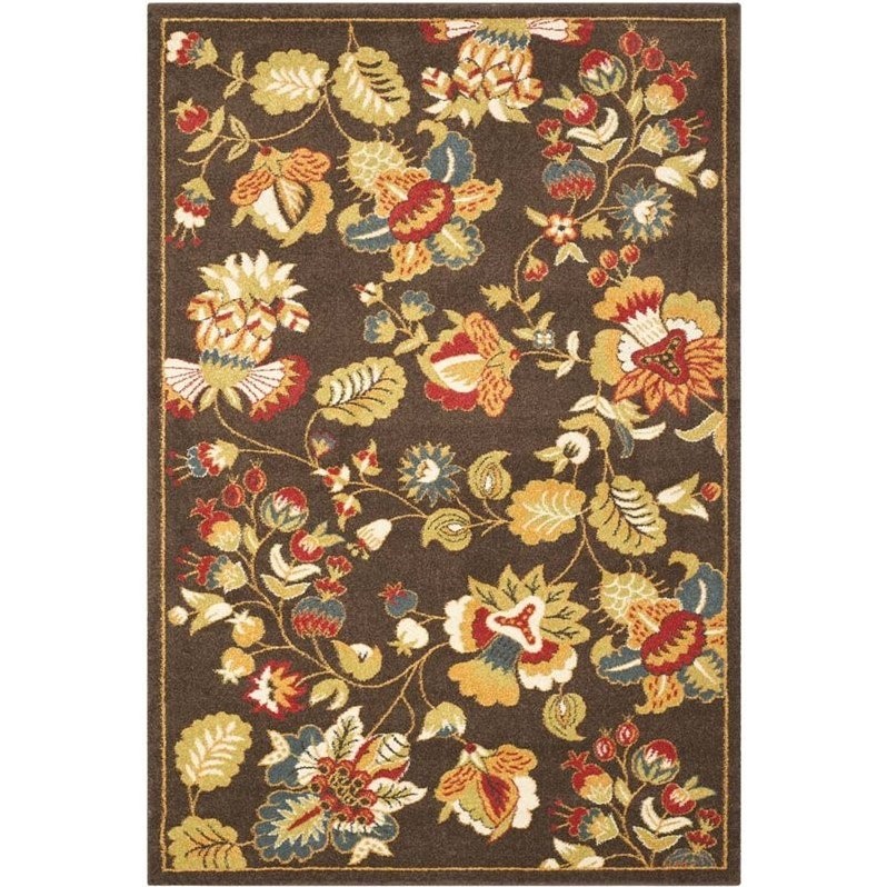 Safavieh Newbury Brown Floral Rug - 5'1
