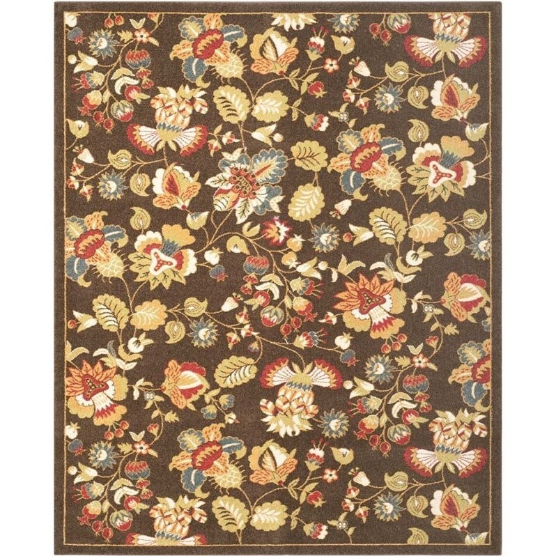 Safavieh Newbury Brown Floral Rug - 8' x 10'