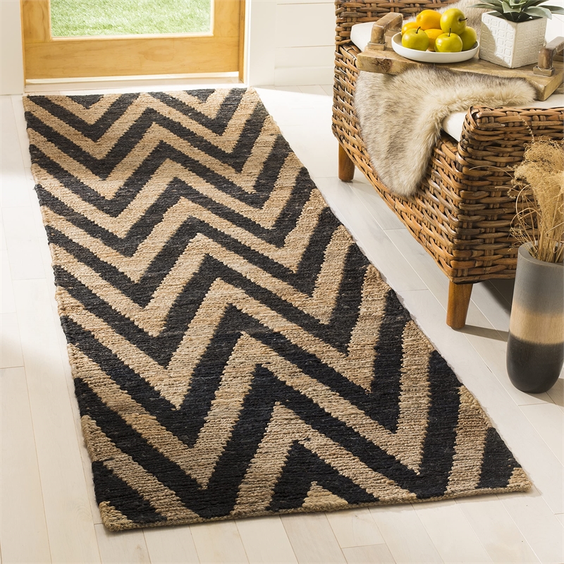 Safavieh Organica  Black Contemporary Rug - Runner 2'6