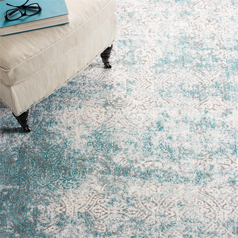 Safavieh Passion Turquoise Traditional Rug - 9' x 12'
