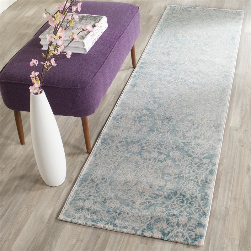Safavieh Passion Turquoise Traditional Rug - Runner 2'2