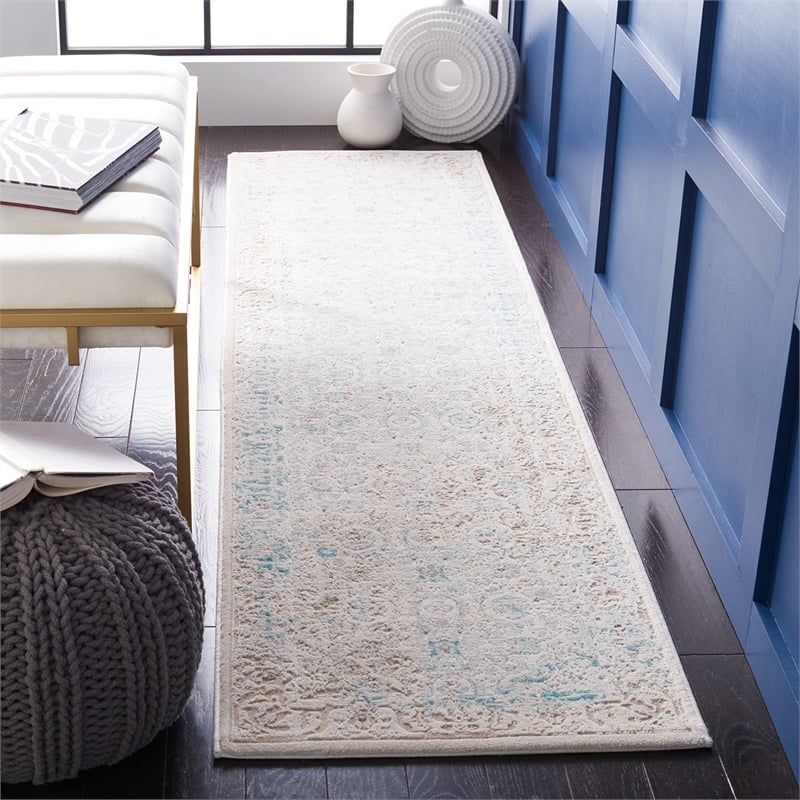 Safavieh Passion Turquoise Traditional Rug - Runner 2'2