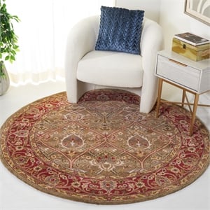 Safavieh Legend Light Green Traditional Rug - Round 10'