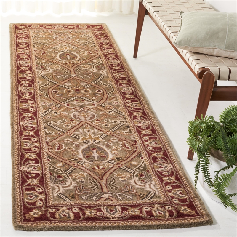 Safavieh Legend Light Green Traditional Rug - Runner 2'6