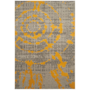 Safavieh Porcello 6'-0&quot x 9'-0&quot Power Loomed Rug in Light Gray / Yellow