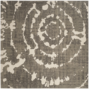 Safavieh Porcello 6'-7&quot x 6'-7&quot  Power Loomed Rug in Light Gray / Ivory