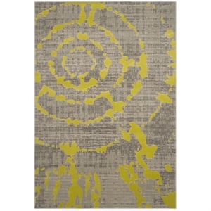 Safavieh Porcello 5'-2&quot x 7'-6&quot Power Loomed Rug in Light Gray / Green