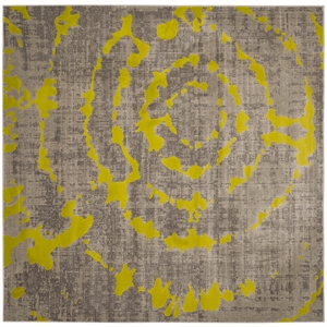 Safavieh Porcello 6'-7&quot x 6'-7&quot  Power Loomed Rug in Light Gray / Green