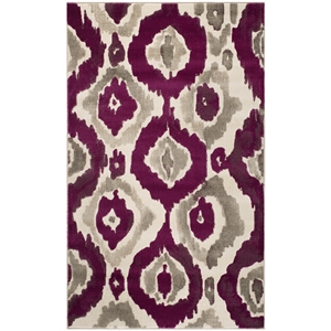 Safavieh Porcello 3'-0&quot x 5'-0&quot Power Loomed Rug in Ivory / Purple